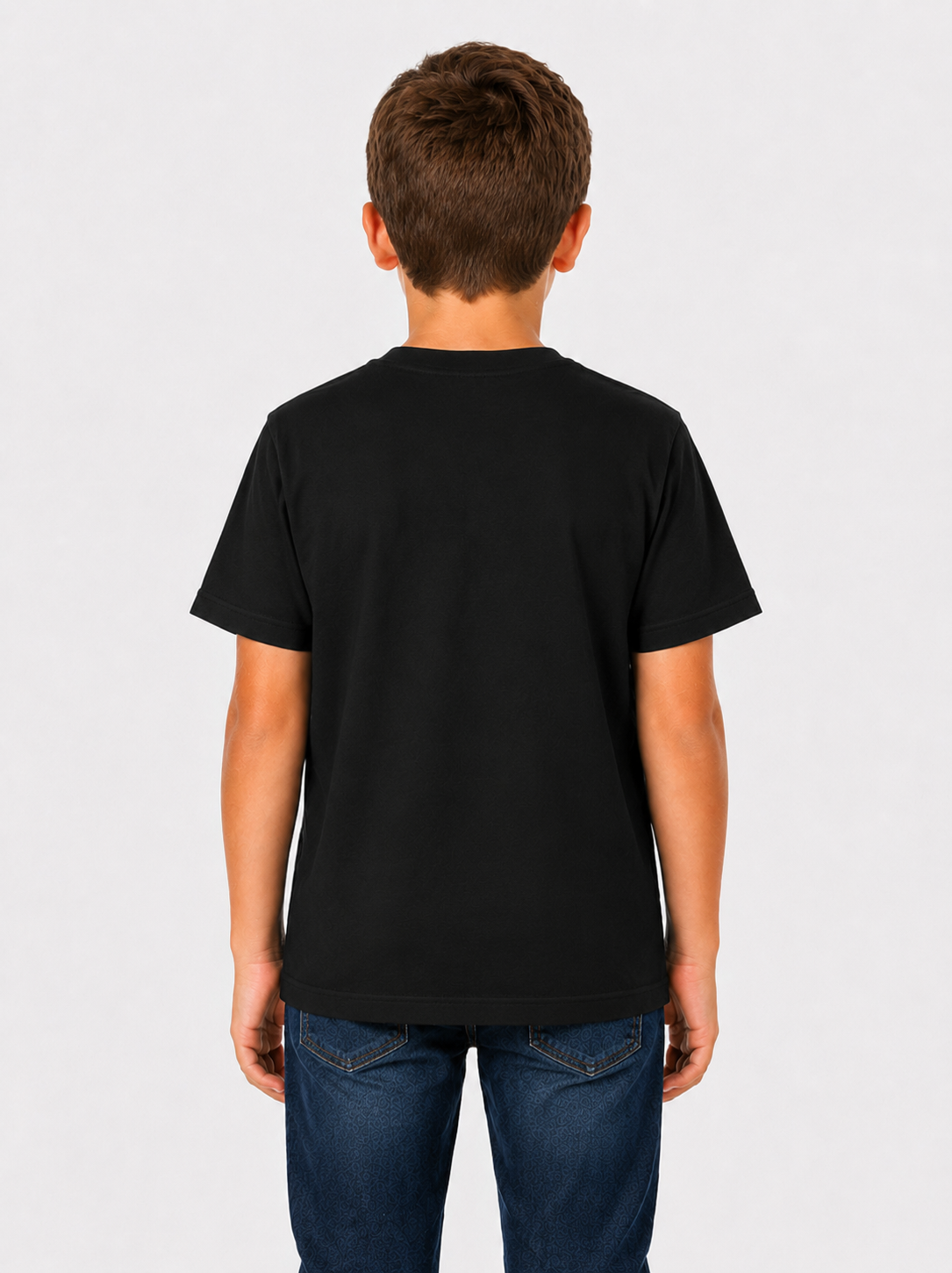 Boys Black DTF Printed T-Shirt | 100% Cotton | 180 GSM | Half Sleeve Kids Graphic T-Shirt - photo 5