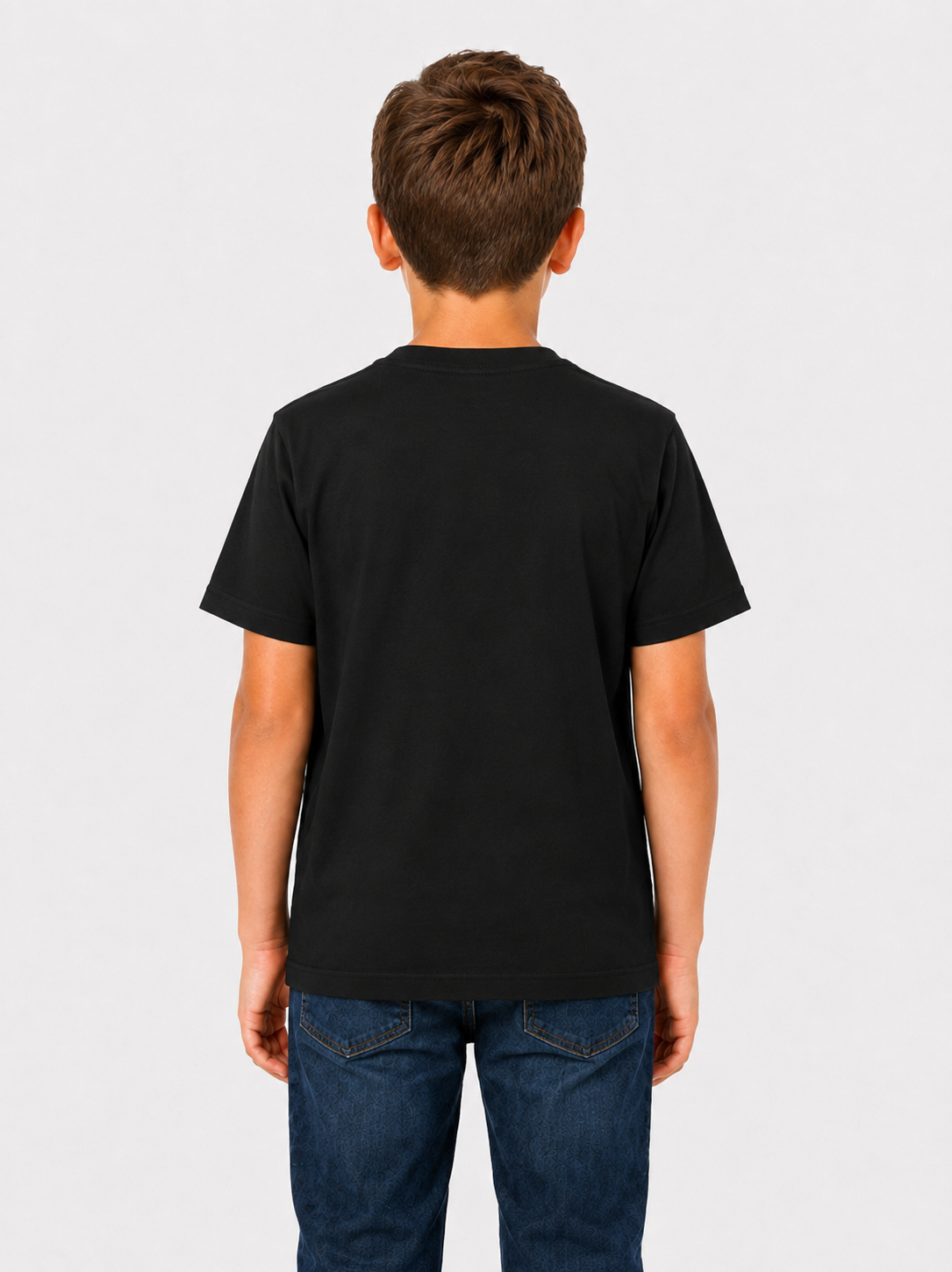 Boys Black DTF Printed T-Shirt | 100% Cotton | 180 GSM | Half Sleeve Kids Graphic T-Shirt - photo 4