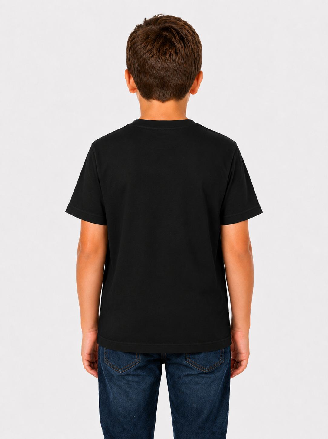 Boys Black DTF Printed T-Shirt | 100% Cotton | 180 GSM | Half Sleeve Kids Graphic  - photo 4