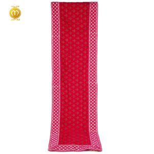Pink Rani Velvet Print Dulha Dupatta - Image 3