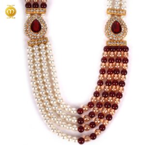 Pink Moti Kanch Dulha Mala Haar - Image 1