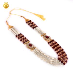 Pink Moti Kanch Dulha Mala Haar - Image 3