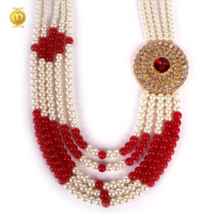 Pink Moti Kanch Dulha Mala Haar - Image 1