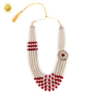 Pink Moti Kanch Dulha Mala Haar - Image 2