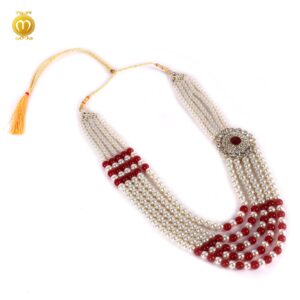 Pink Moti Kanch Dulha Mala Haar - Image 3