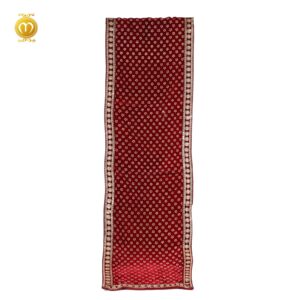 Maroon Velvet Print Pagdi Dupatta Set - Image 5