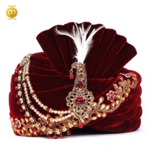 Royal Velvet Pagdi for Wedding Ceremonies - Image 1