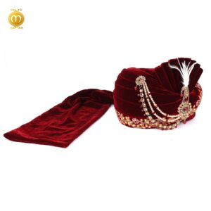 Royal Velvet Pagdi for Wedding Ceremonies - Image 3