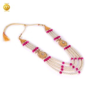 Pink Moti Kanch Dulha Mala Haar - Image 3