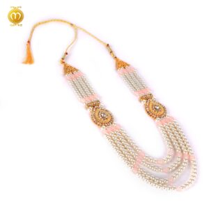 Pink Moti Kanch Dulha Mala Haar - Image 3