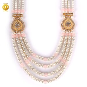 Pink Moti Kanch Dulha Mala Haar - Image 1