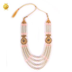 Pink Moti Kanch Dulha Mala Haar - Image 2