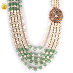 Pink Moti Kanch Dulha Mala Haar - Image 1