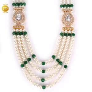 Pink Moti Kanch Dulha Mala Haar - Image 1