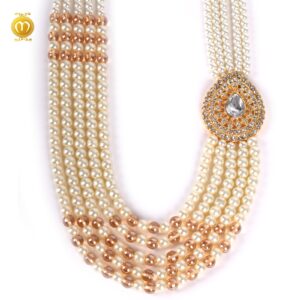 Pink Moti Kanch Dulha Mala Haar - Image 1