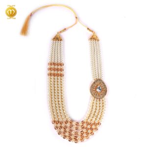 Pink Moti Kanch Dulha Mala Haar - Image 3
