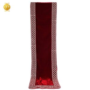 Maroon Velvet Pagdi Dupatta Set - Image 5