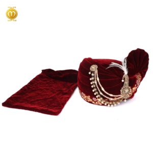 Royal Velvet Pagdi for Wedding Ceremonies - Image 2