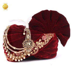 Royal Velvet Pagdi for Wedding Ceremonies - Image 1